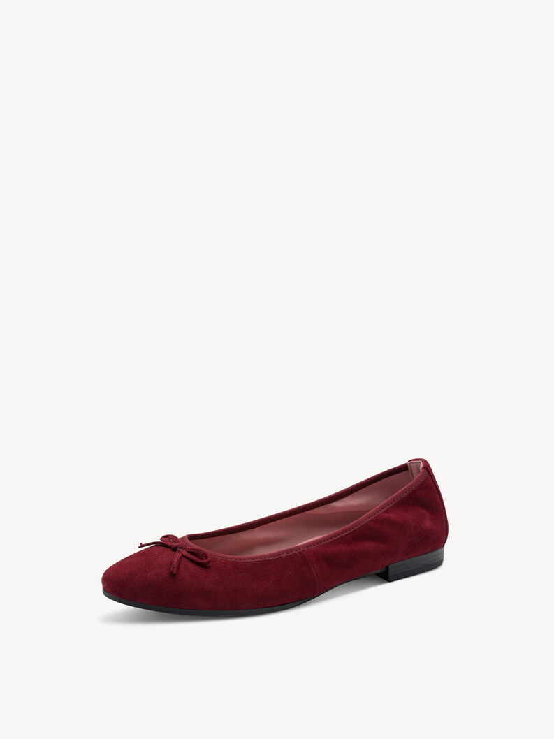 Lederballerina - rot, MERLOT SUEDE, hi-res