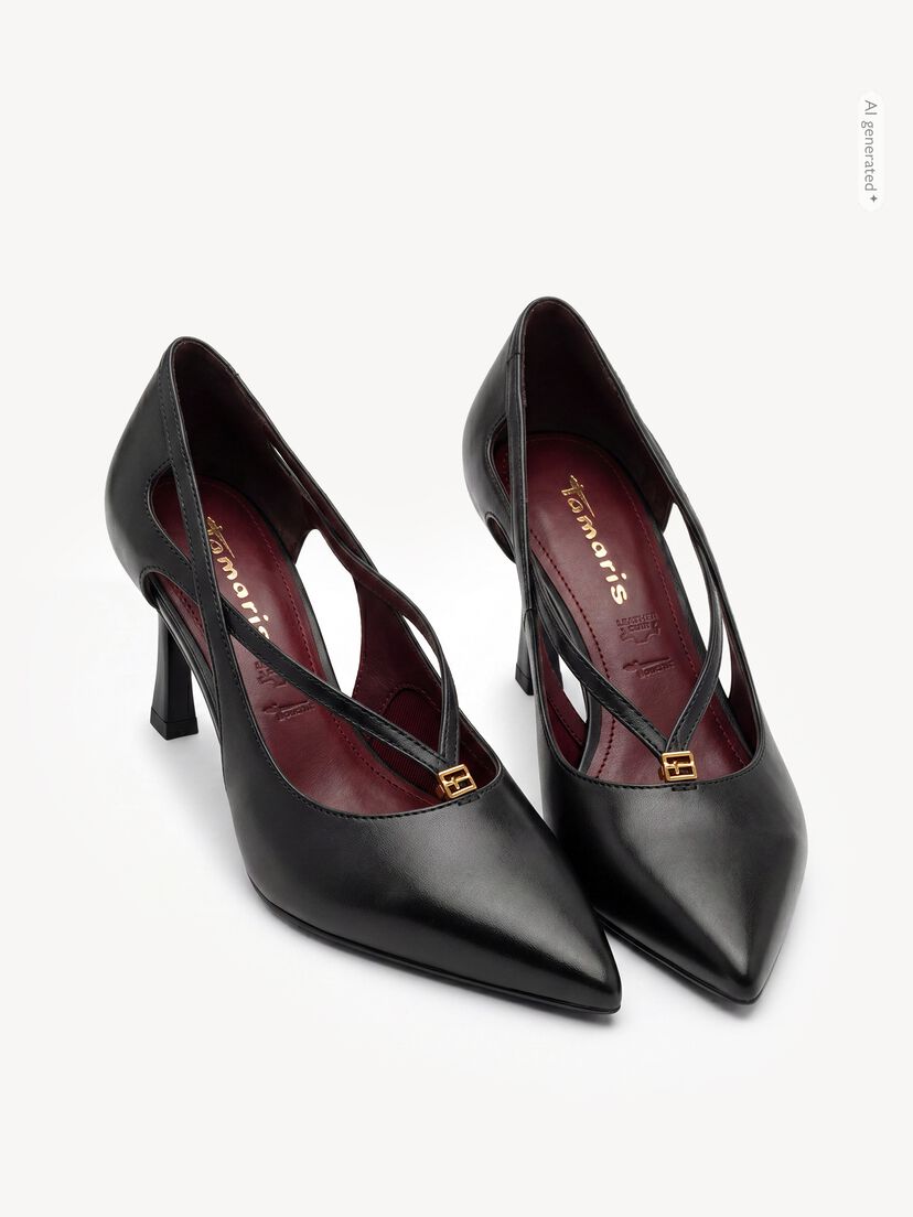 Pumps, BLACK LEATHER, hi-res