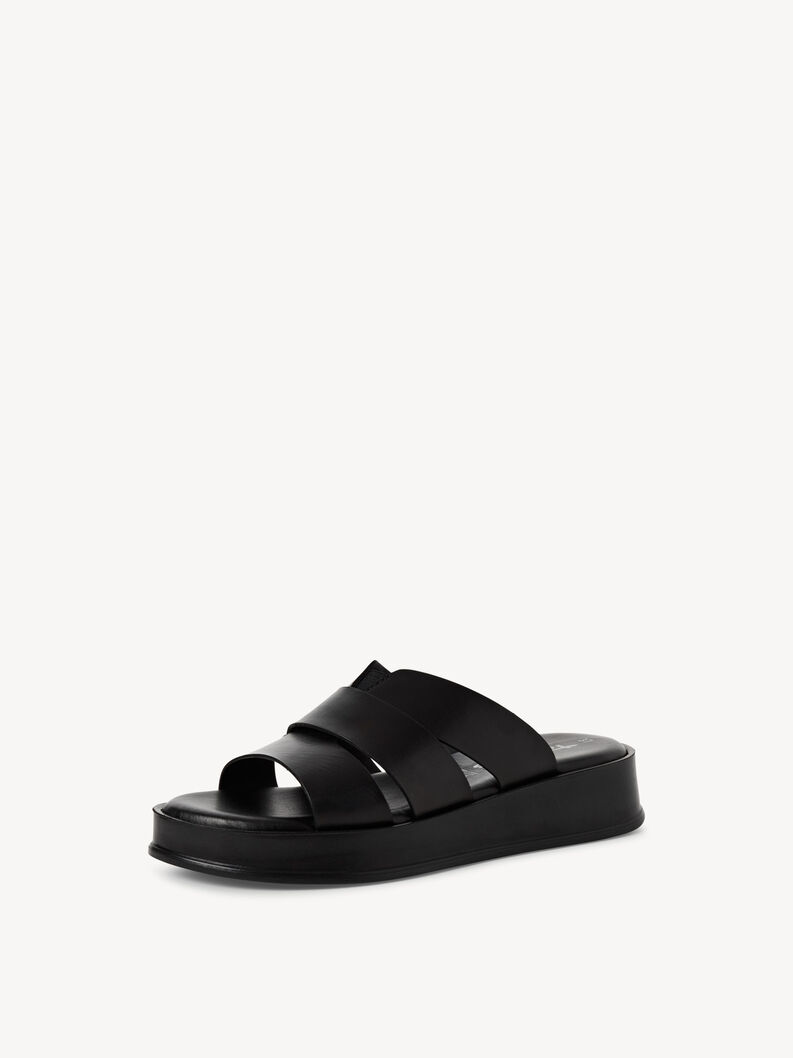 Mule en cuir - noir, BLACK, hi-res