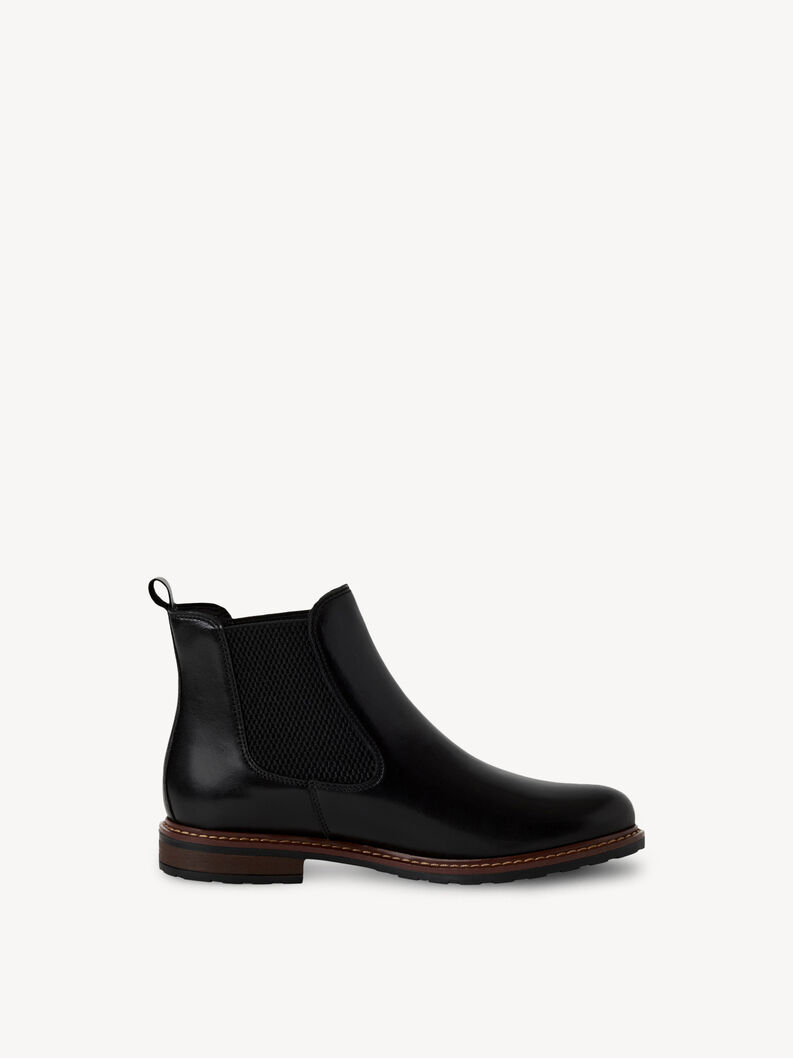 Leder Chelsea Boot - schwarz, BLACK LEATHER, hi-res