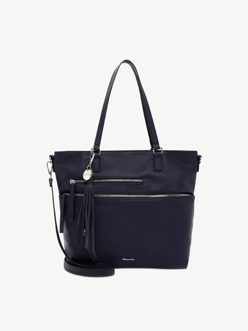Shopping bag, blue, hi-res