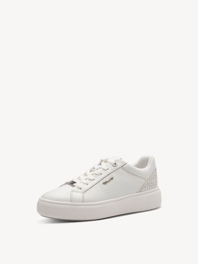 Leather Sneaker - white, WHITE, hi-res