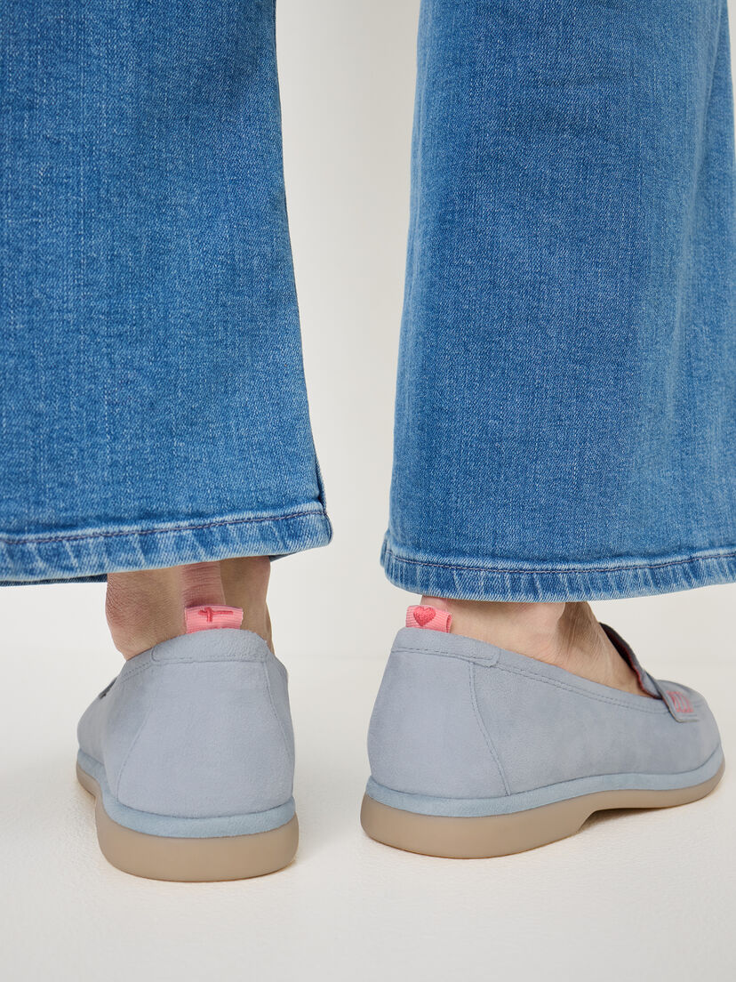 Leren Instappers - blauw, LIGHT BLUE, hi-res