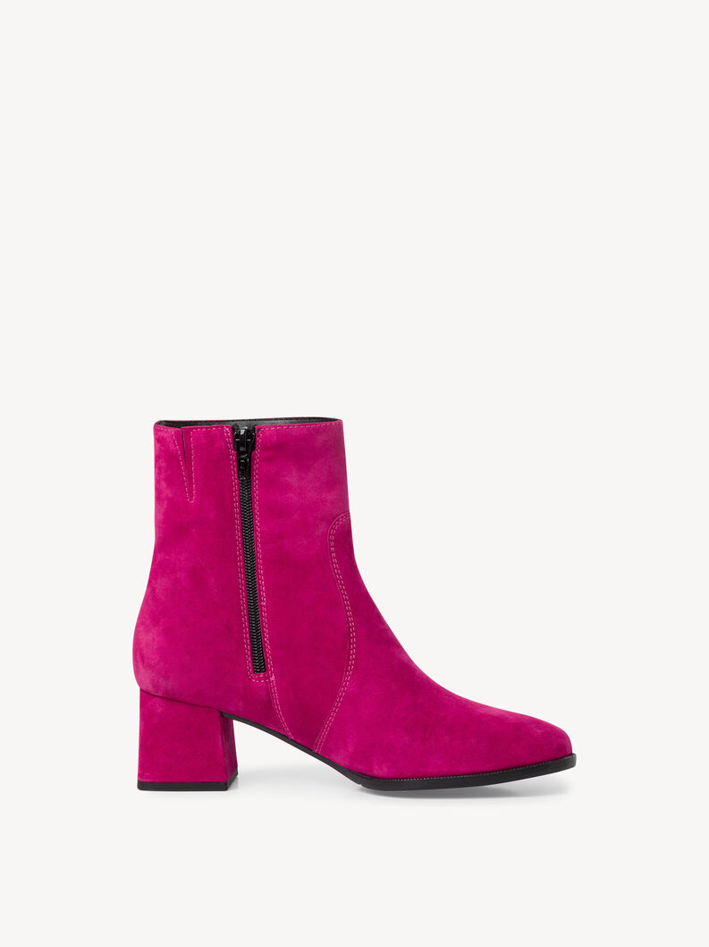 Leather Bootie - pink, FUXIA, hi-res