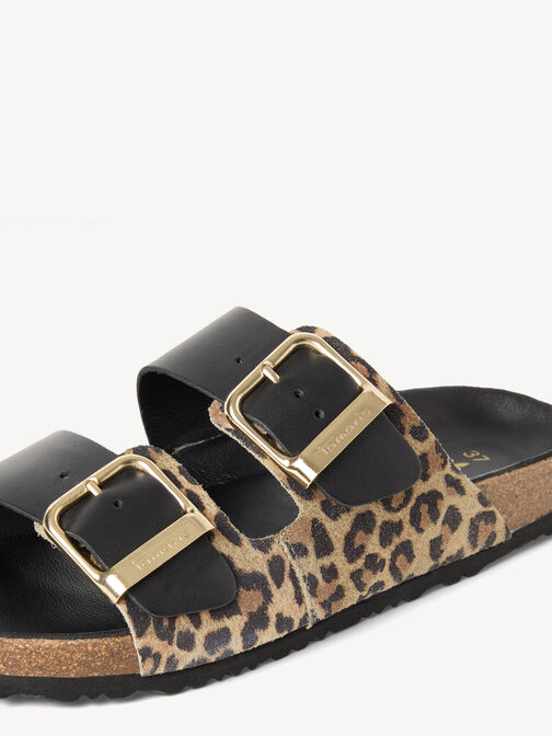 Pantolette, BLACK/LEOPARD, hi-res