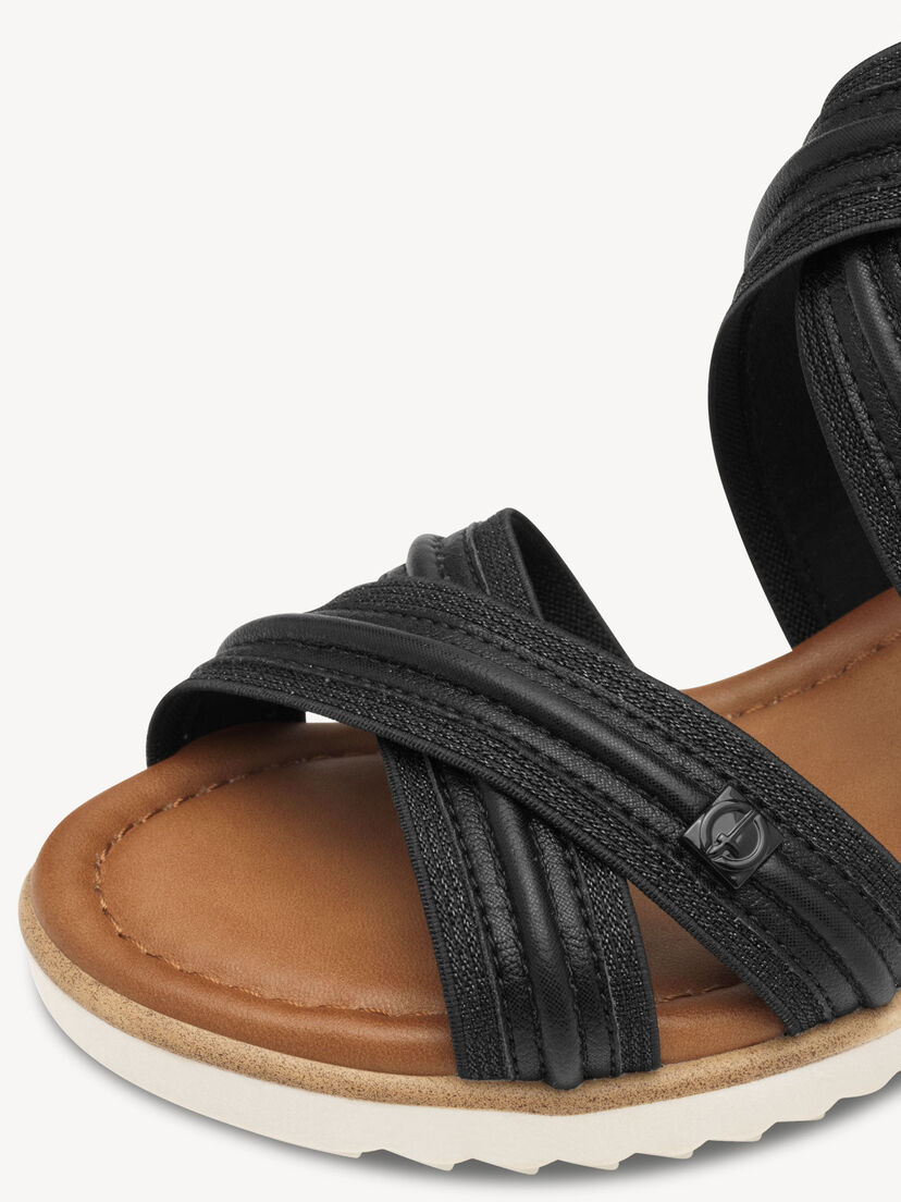 Sandaaltje - zwart, BLACK METALLIC, hi-res