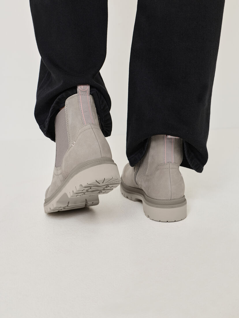 Leren Chelseaboot - grijs, LIGHT GREY, hi-res