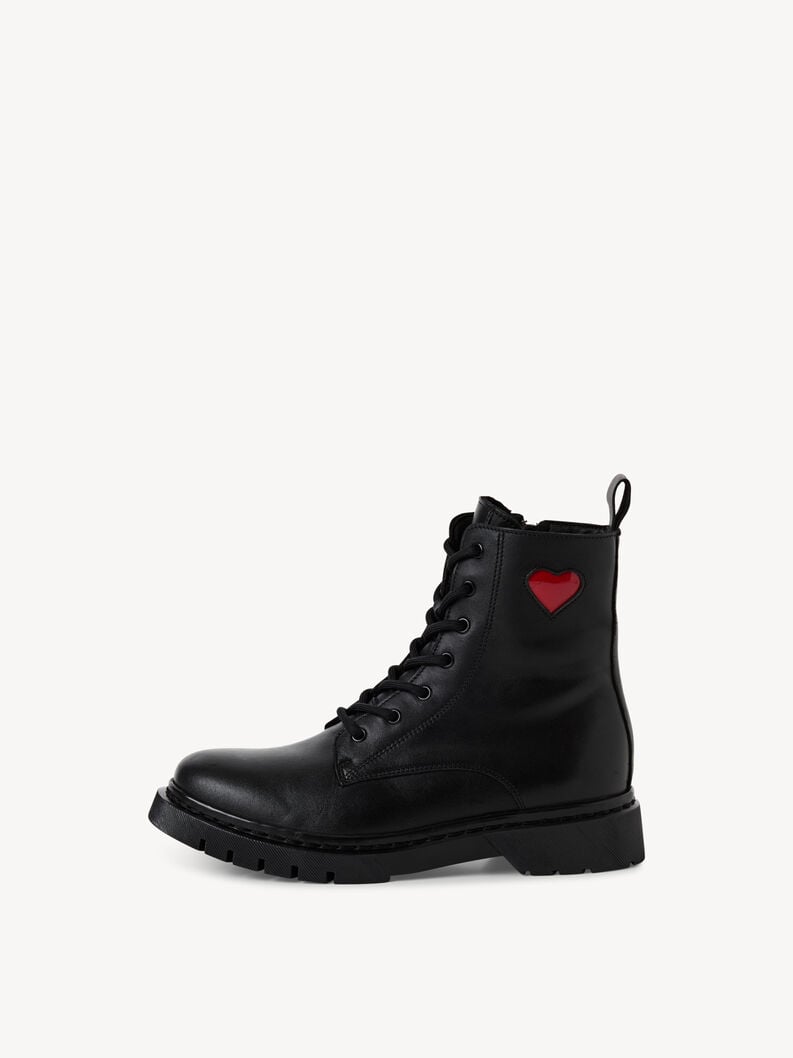 Stiefelette - schwarz, BLACK/RED, hi-res