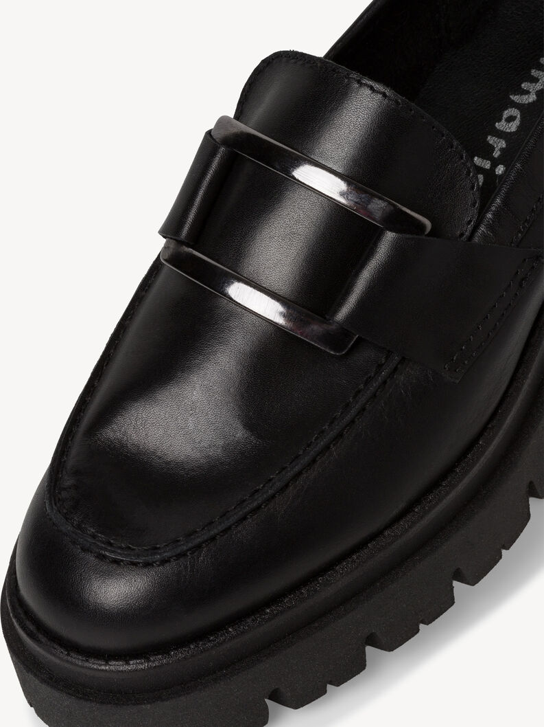 Lederslipper - schwarz, BLACK LEATHER, hi-res