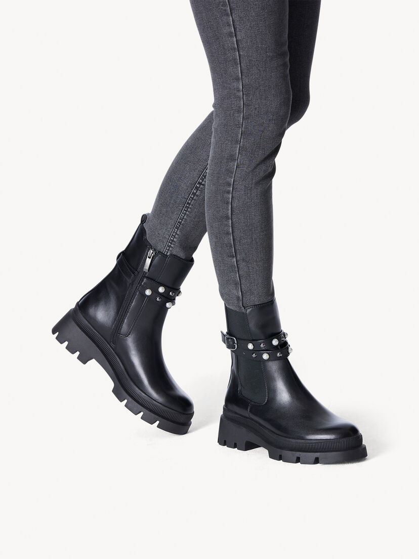 Chelseaboot - zwart, BLACK, hi-res