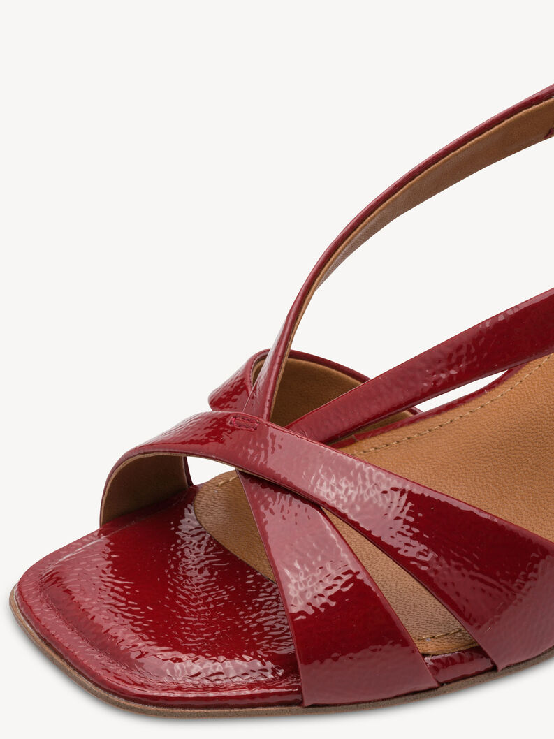 Heeled sandal - red, CHERRY, hi-res