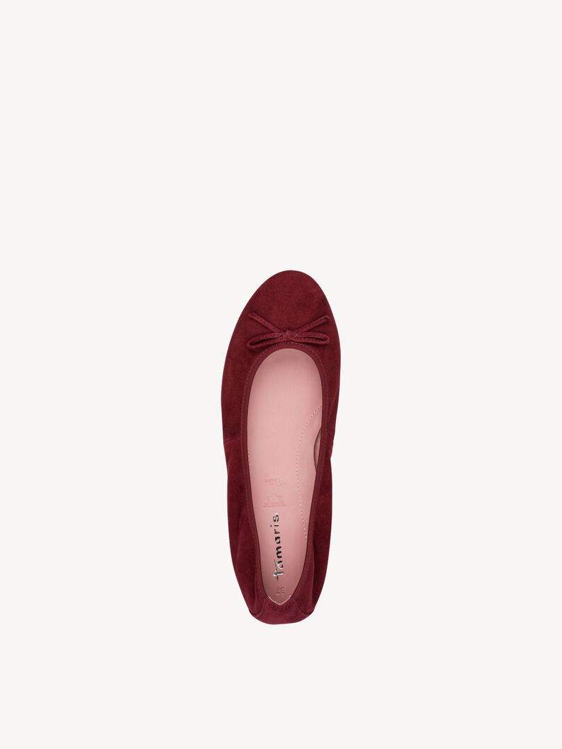 Lederballerina - rot, MERLOT SUEDE, hi-res