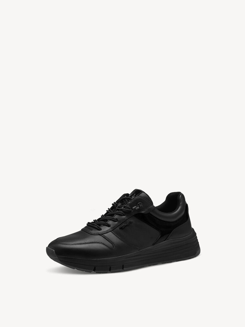 Ledersneaker - schwarz, BLACK UNI, hi-res