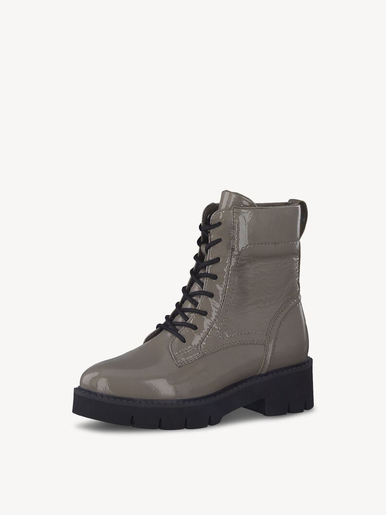 Leather Bootie - brown, TAUPE PATENT, hi-res