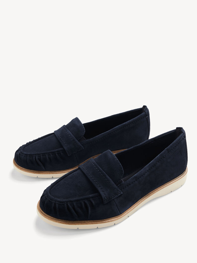 Leather Slipper - blue, NAVY, hi-res
