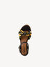 Heeled sandal - black, BLACK/FLOWER, hi-res