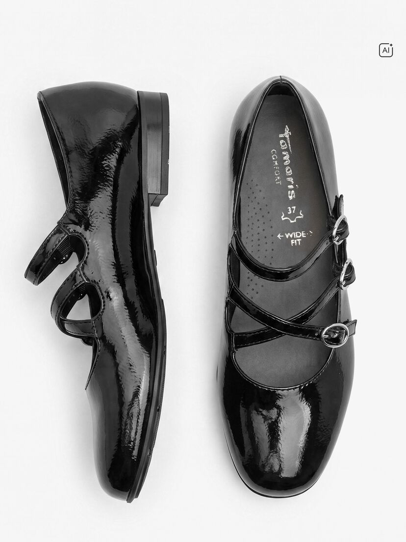 Ballerina, BLACK PATENT, hi-res