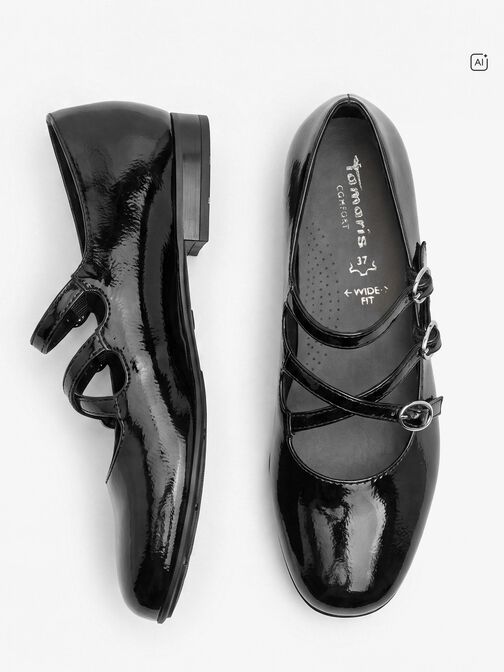 Ballerina, BLACK PATENT, hi-res