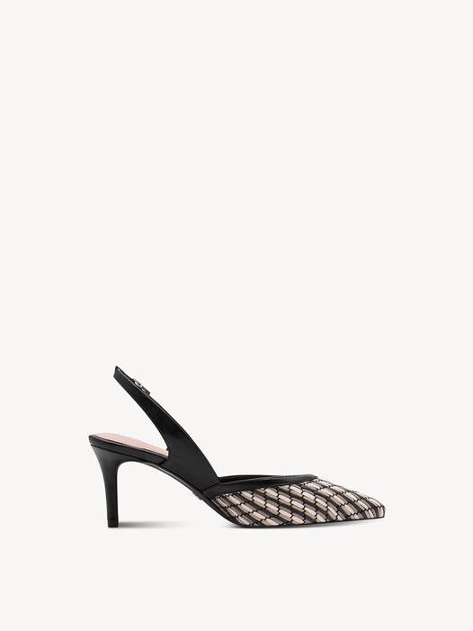 Slingpumps, BLACK COMB, hi-res