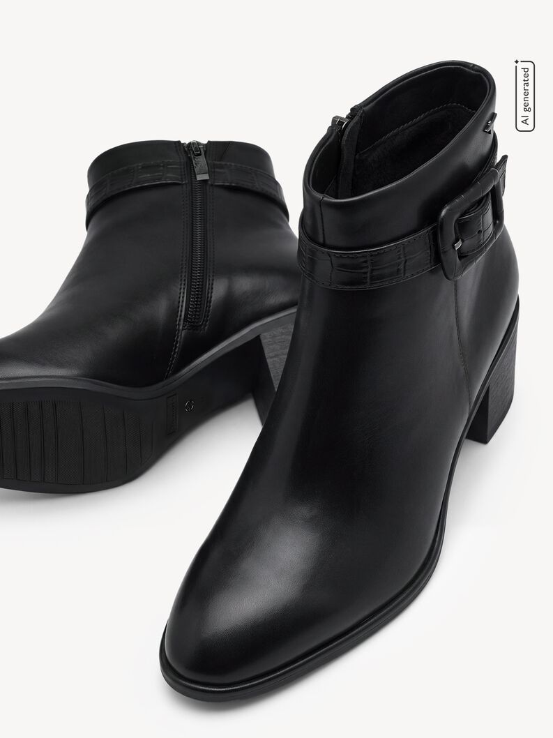 Bottine - noir, BLACK LEATHER, hi-res