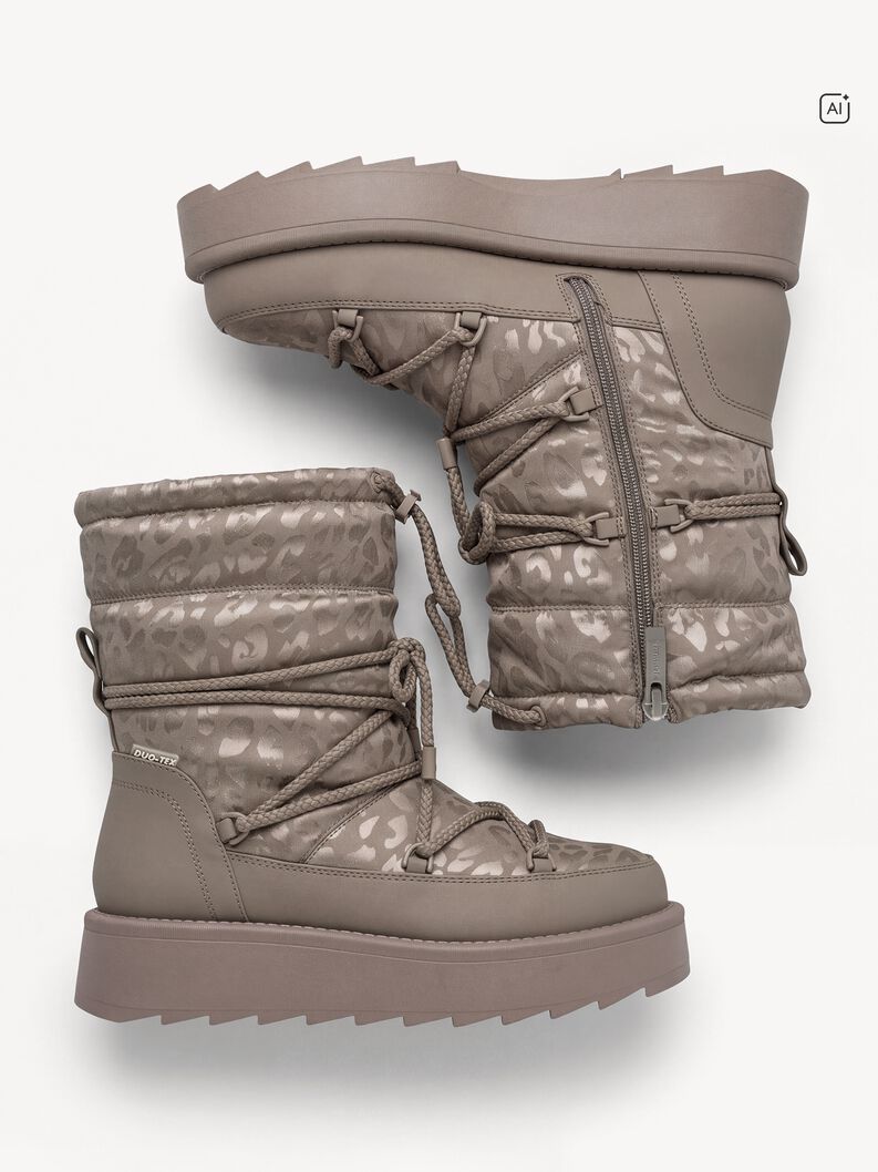 Stiefelette - grau Warmfutter, GREY LEOPARD, hi-res
