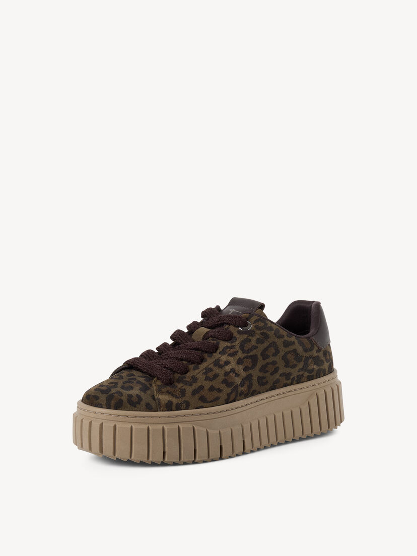 Leren Sneaker - groen, OLIVE LEOPARD, hi-res