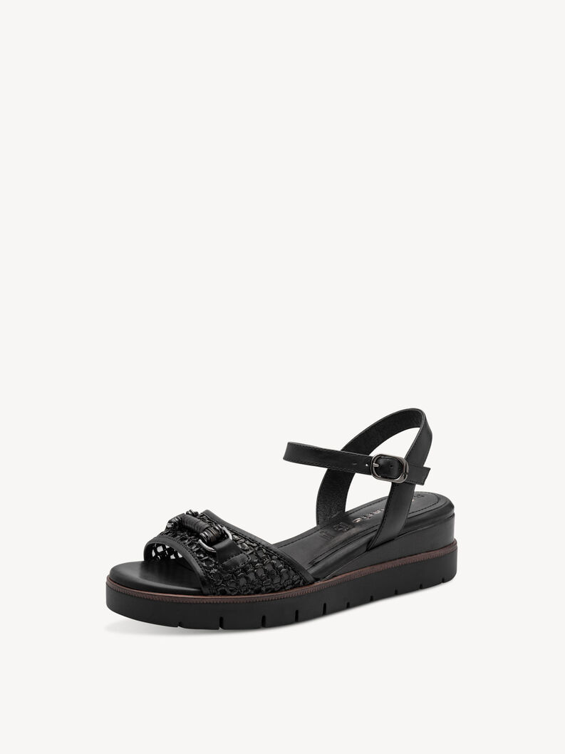 Sandale &agrave; talon - noir, BLACK, hi-res