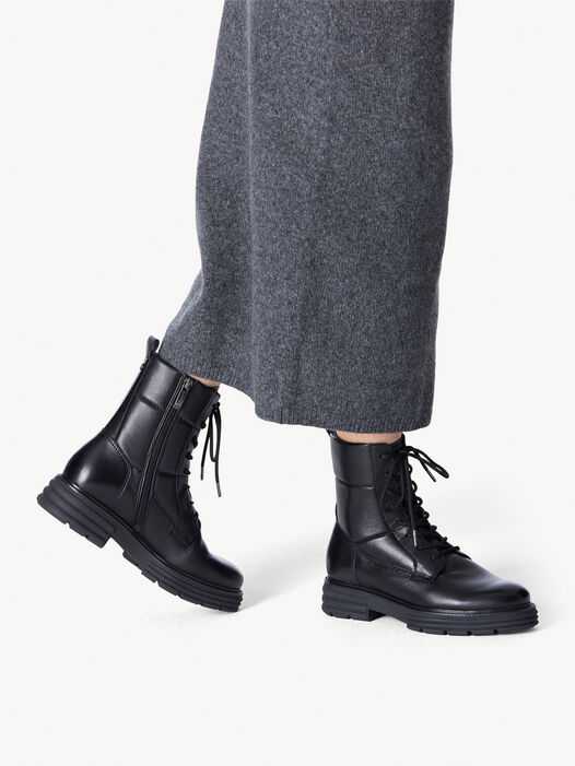 Enkellaarsje, BLACK LEATHER, hi-res