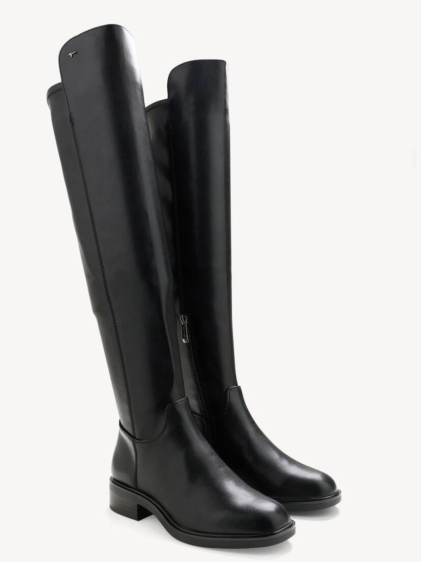 Overknee - zwart, BLACK, hi-res