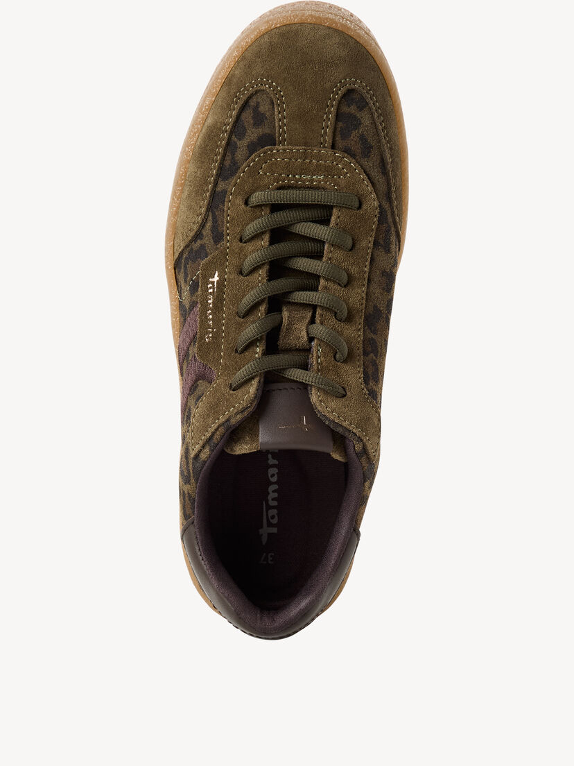 Leren Sneaker - groen, OLIVE LEOPARD, hi-res