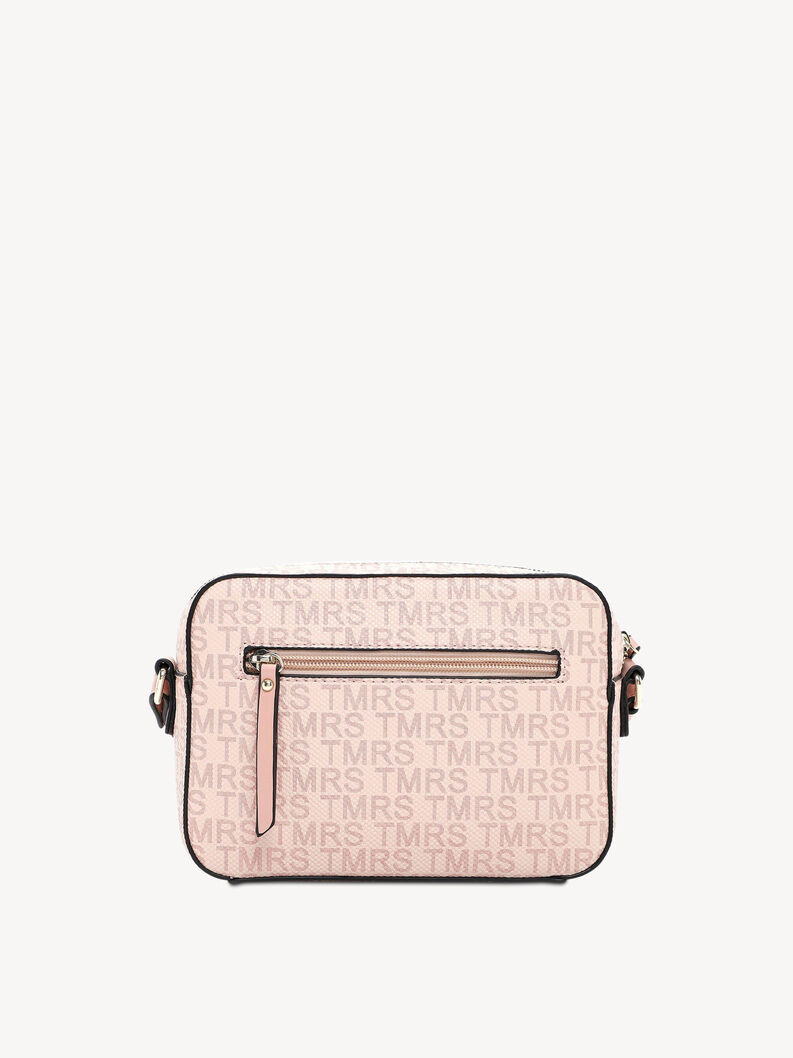 Rosa Tamaris Tasche mit Au&szlig;entasche und schwarzer Einfassung