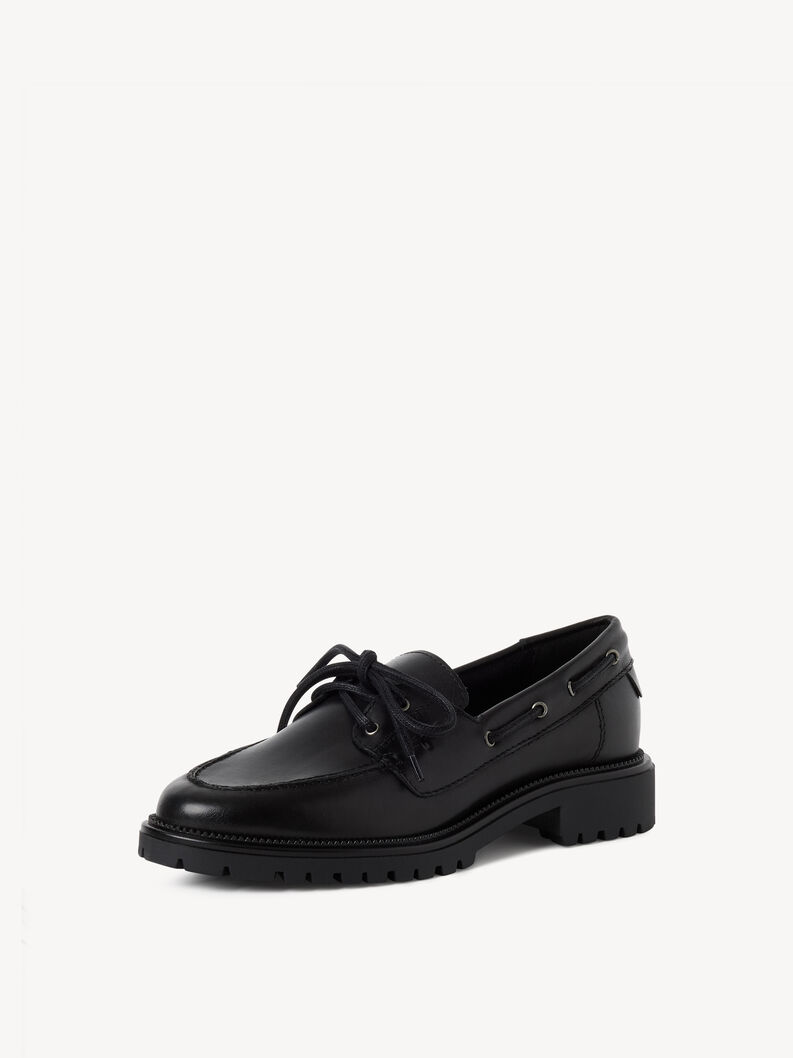Ledermoccassin - schwarz, BLACK LEATHER, hi-res