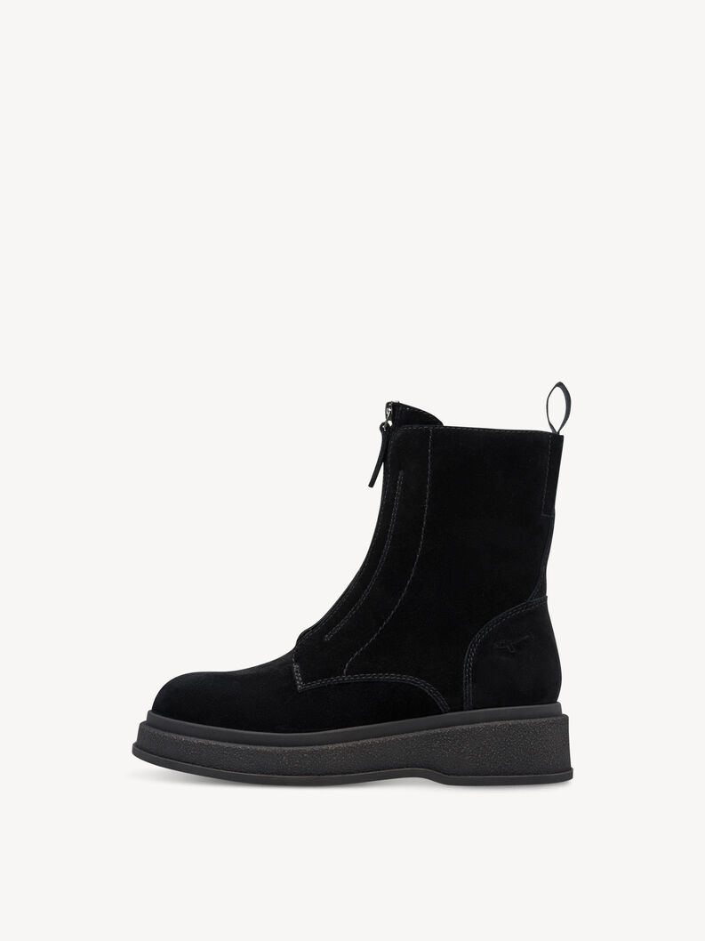 Lederstiefelette - schwarz, BLACK, hi-res
