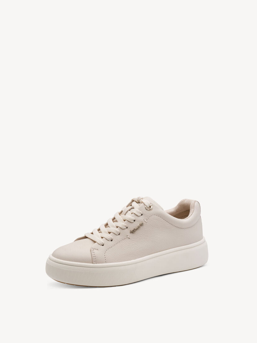 Leren Sneaker - beige, IVORY LEATHER, hi-res