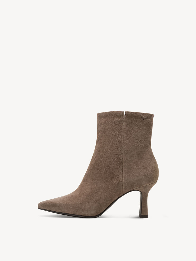 Leren Enkellaarsje - beige, TAUPE, hi-res