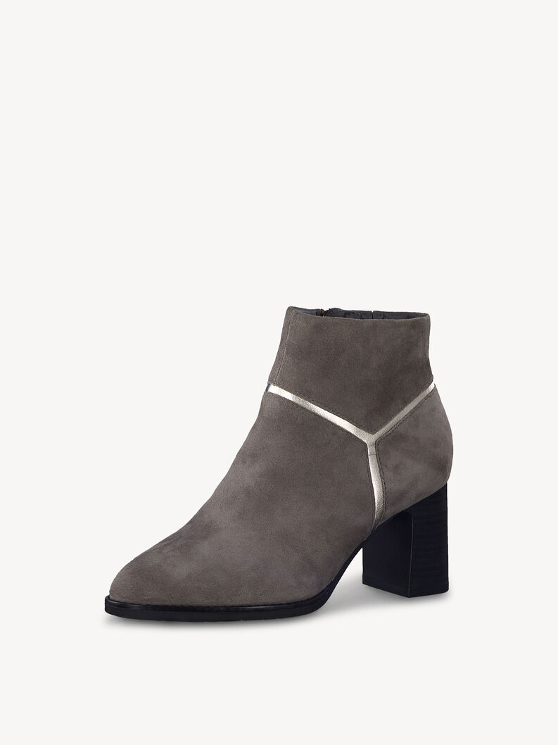 Leather Bootie - grey, ANTHRACITE, hi-res