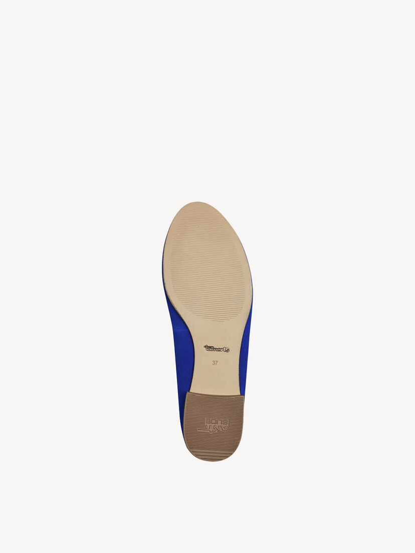 Leren Ballerina - blauw, ROYAL BLUE, hi-res
