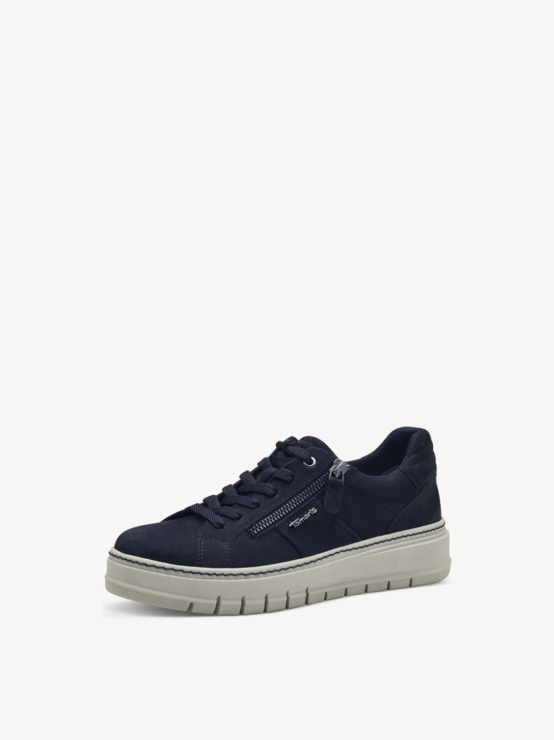 Ledersneaker - blau, NAVY, hi-res