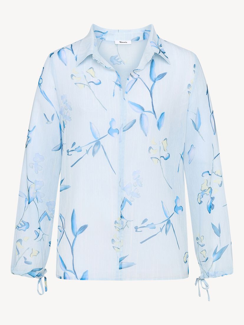 Blouse - blauw, Plein Air Flower AOP, hi-res