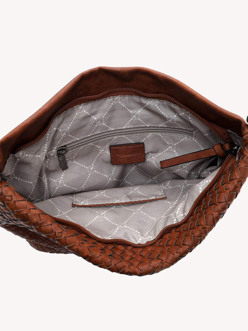 Ger&auml;umiges Innenfach braune Tamaris Handtasche mit Rei&szlig;verschlusstasche