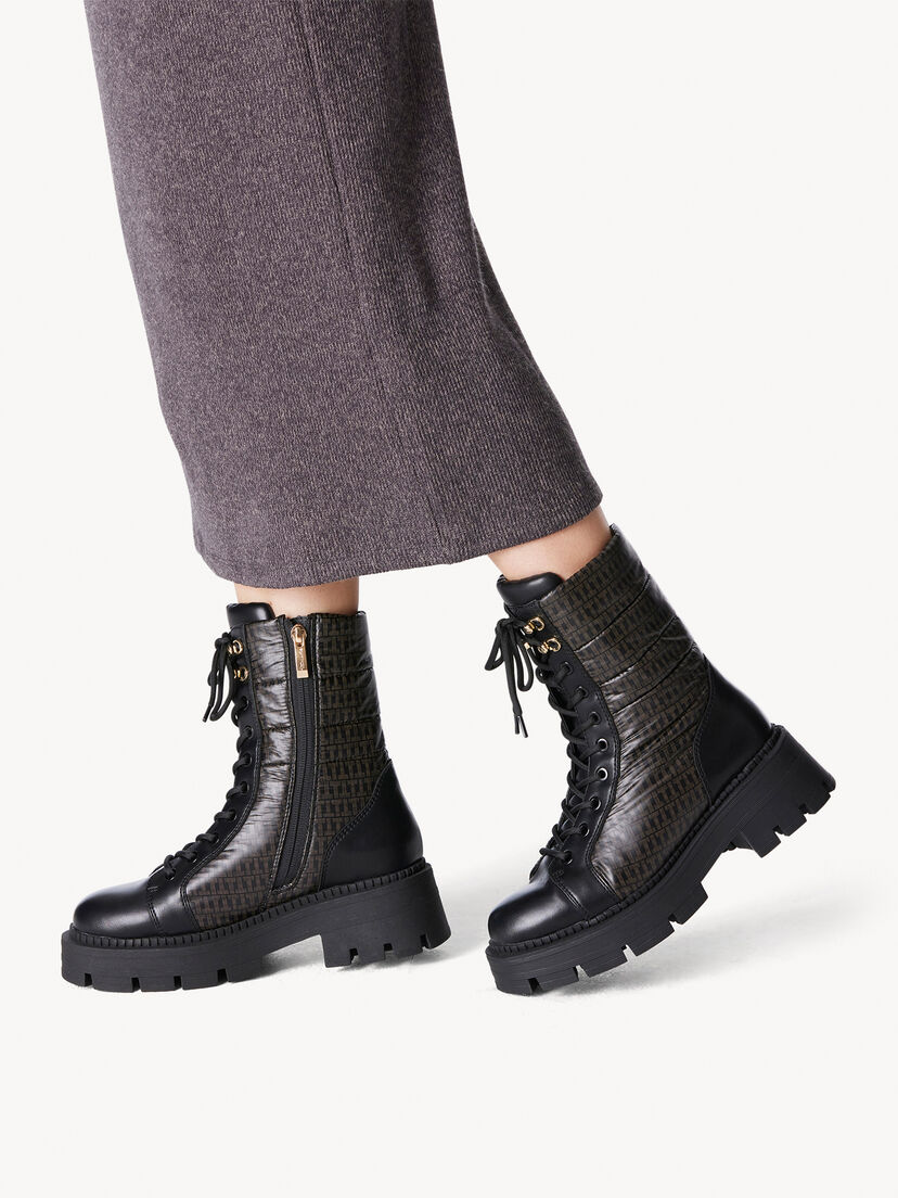 Enkellaarsje - zwart warme voering, BLACK COMB, hi-res