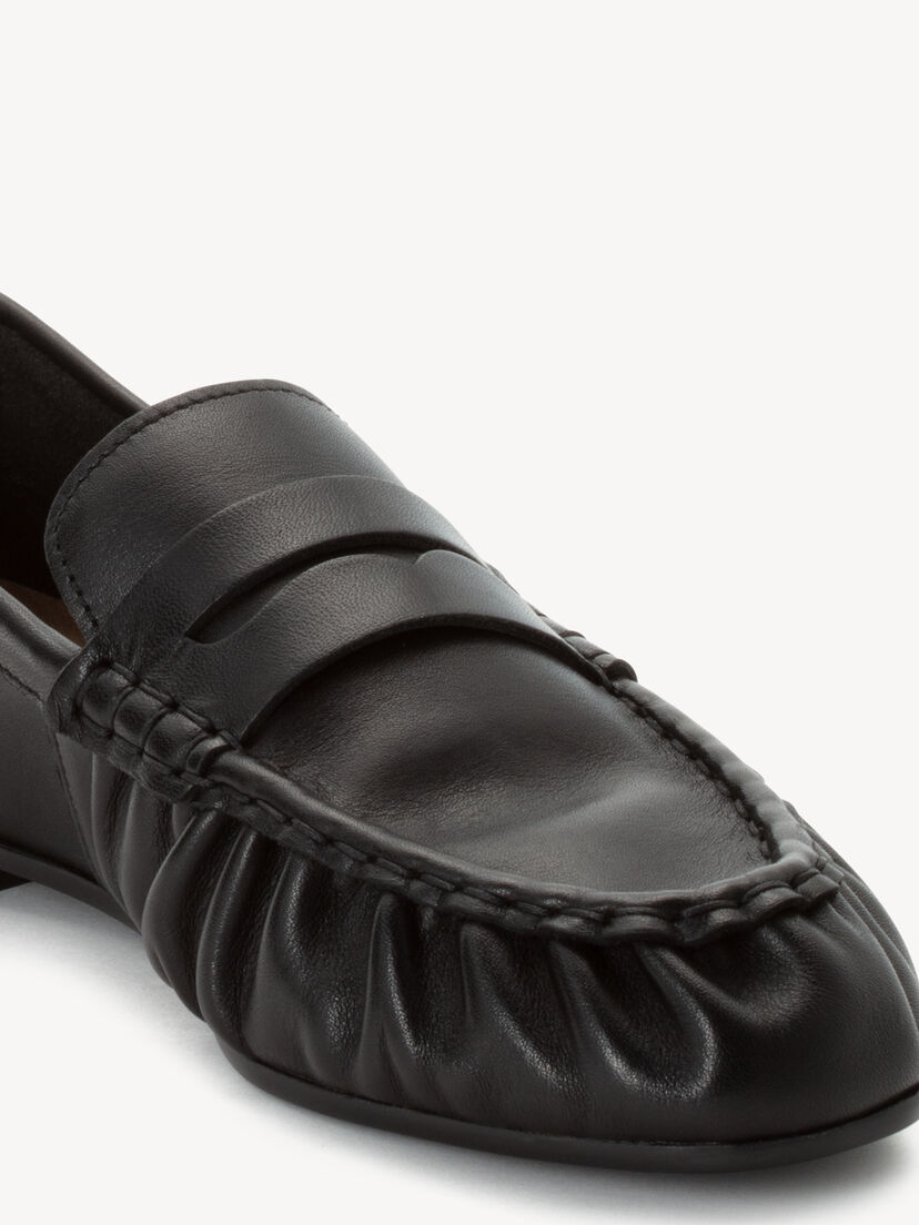 Leren Mocassin - zwart, BLACK LEATHER, hi-res