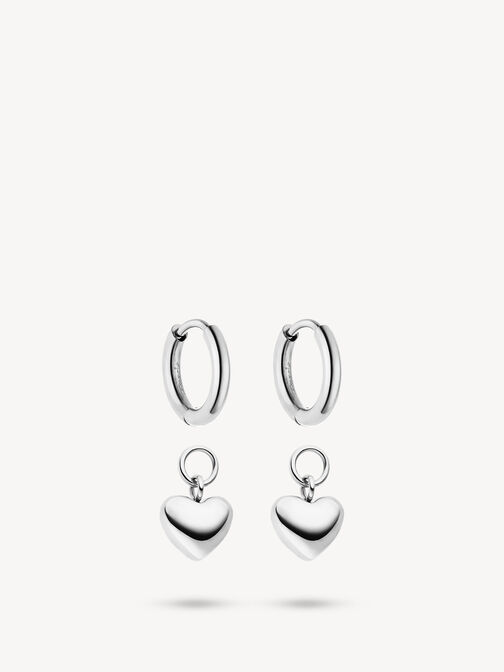 Hoop Earrings, silver, hi-res