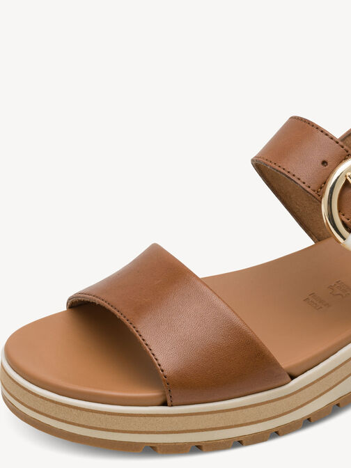 Sandale &agrave; talon, COGNAC LEATHER, hi-res