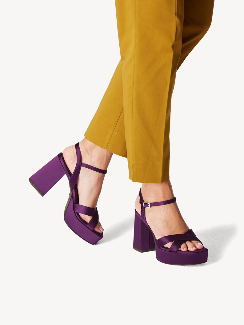 Heeled sandal - purple, PURPLE, hi-res