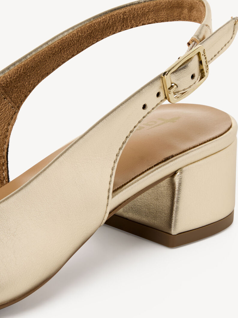 Scarpe con cinturino alla caviglia - metallico, LIGHT GOLD MET, hi-res