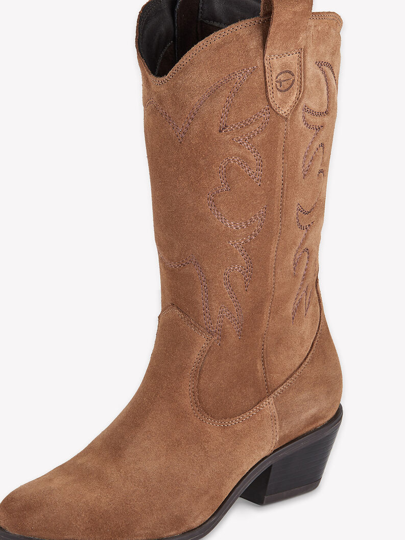 Leren Cowboylaarsjes bruin 1-25706-42-305: Tamaris Enkellaarsjes