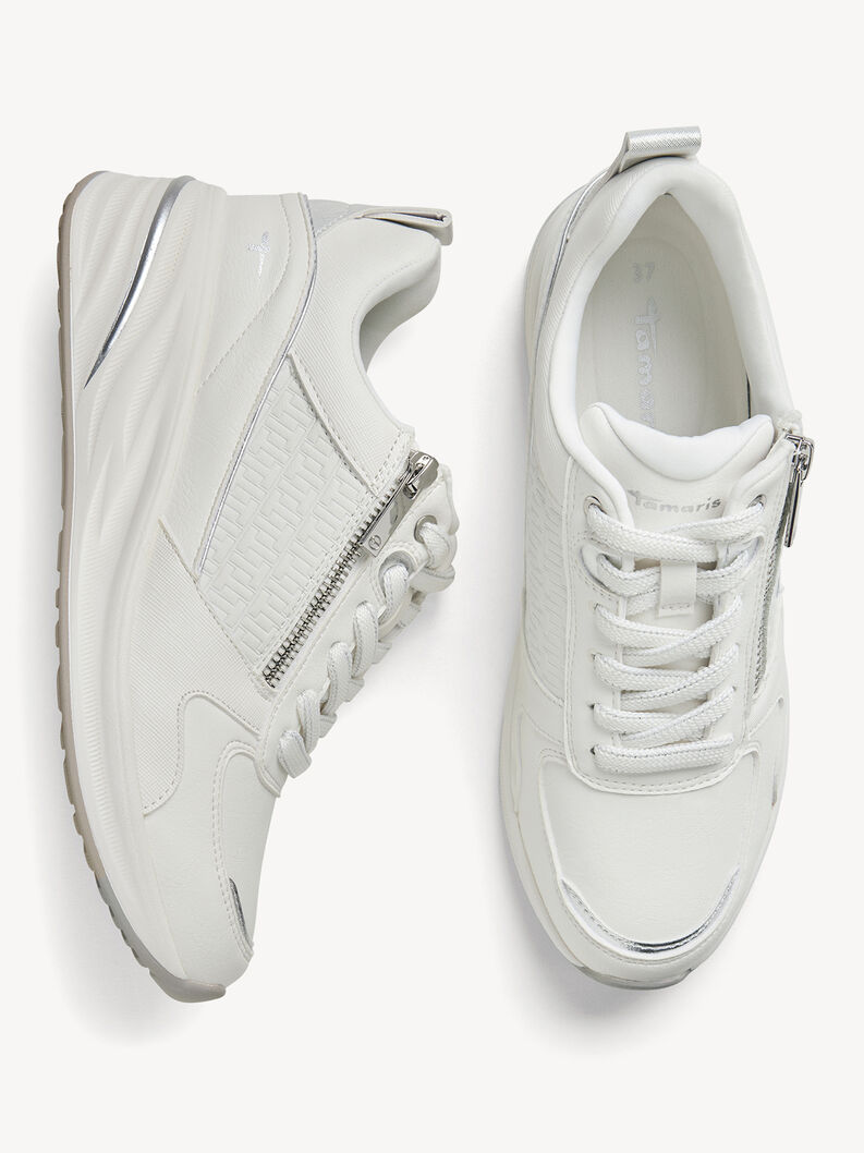 Sneaker, WHITE/SILVER, hi-res