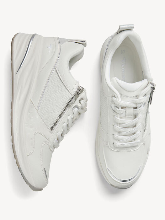 Sneaker, WHITE/SILVER, hi-res