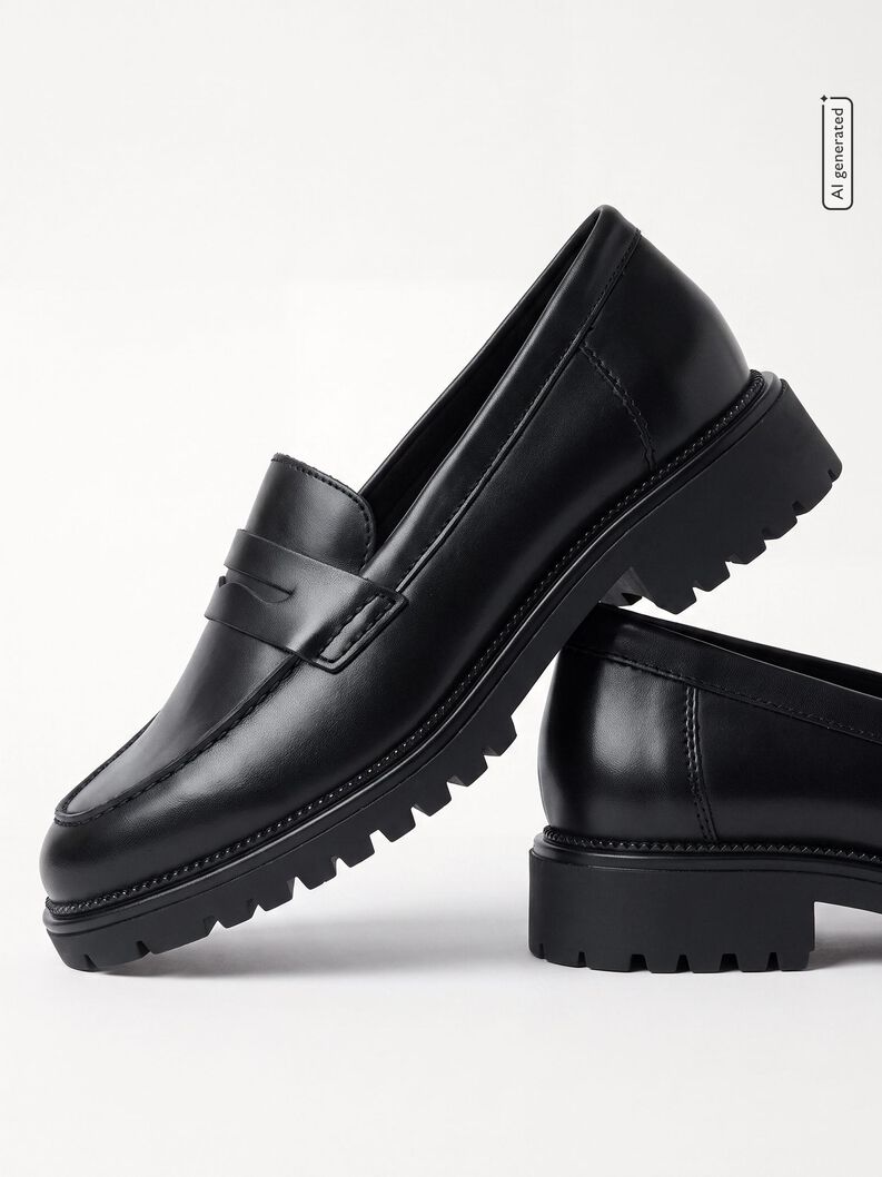 Slipper, BLACK LEATHER, hi-res
